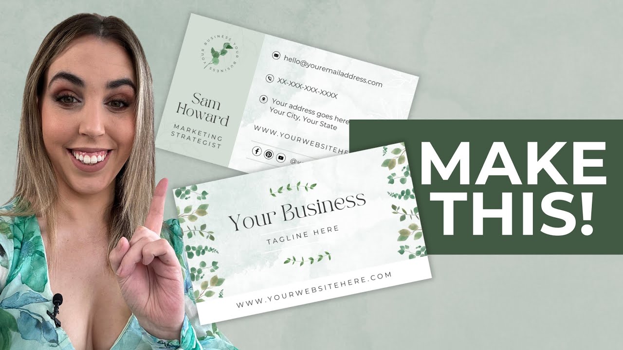 How to design a business card in Canva ❤️ Digital products, templates & printables to sell on Etsy