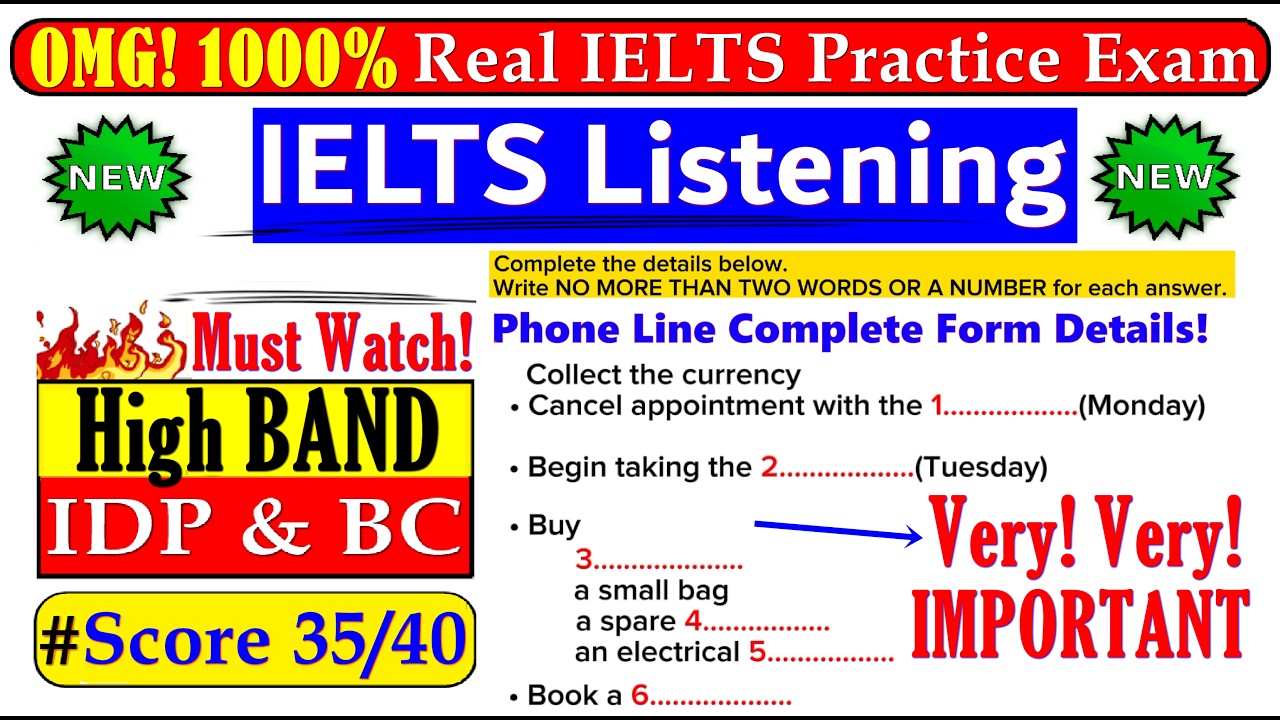 IELTS LISTENING PRACTICE TEST 2024 WITH ANSWERS | 20.08.2024