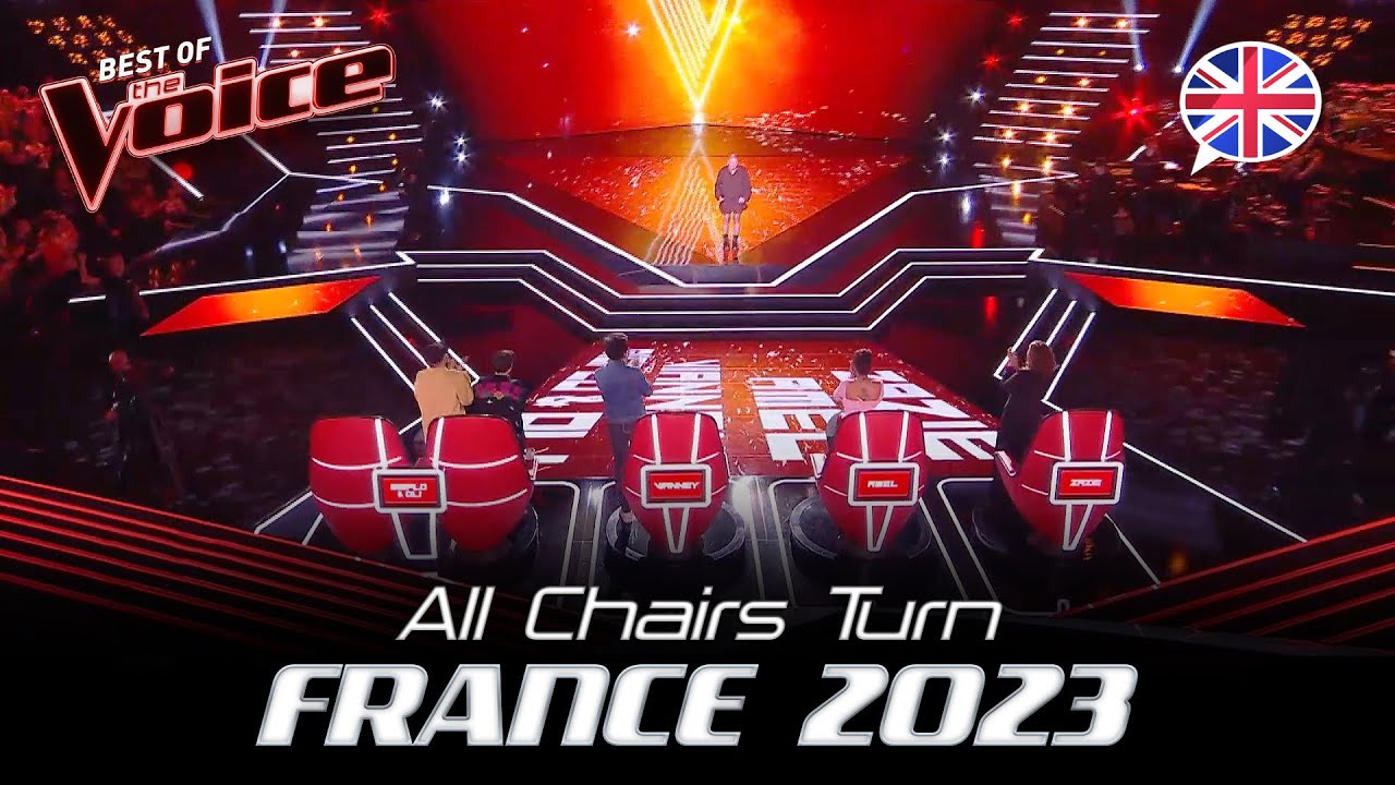 Every ENGLISH 4-Chair Turn Blind Audition on The Voice France 2023
