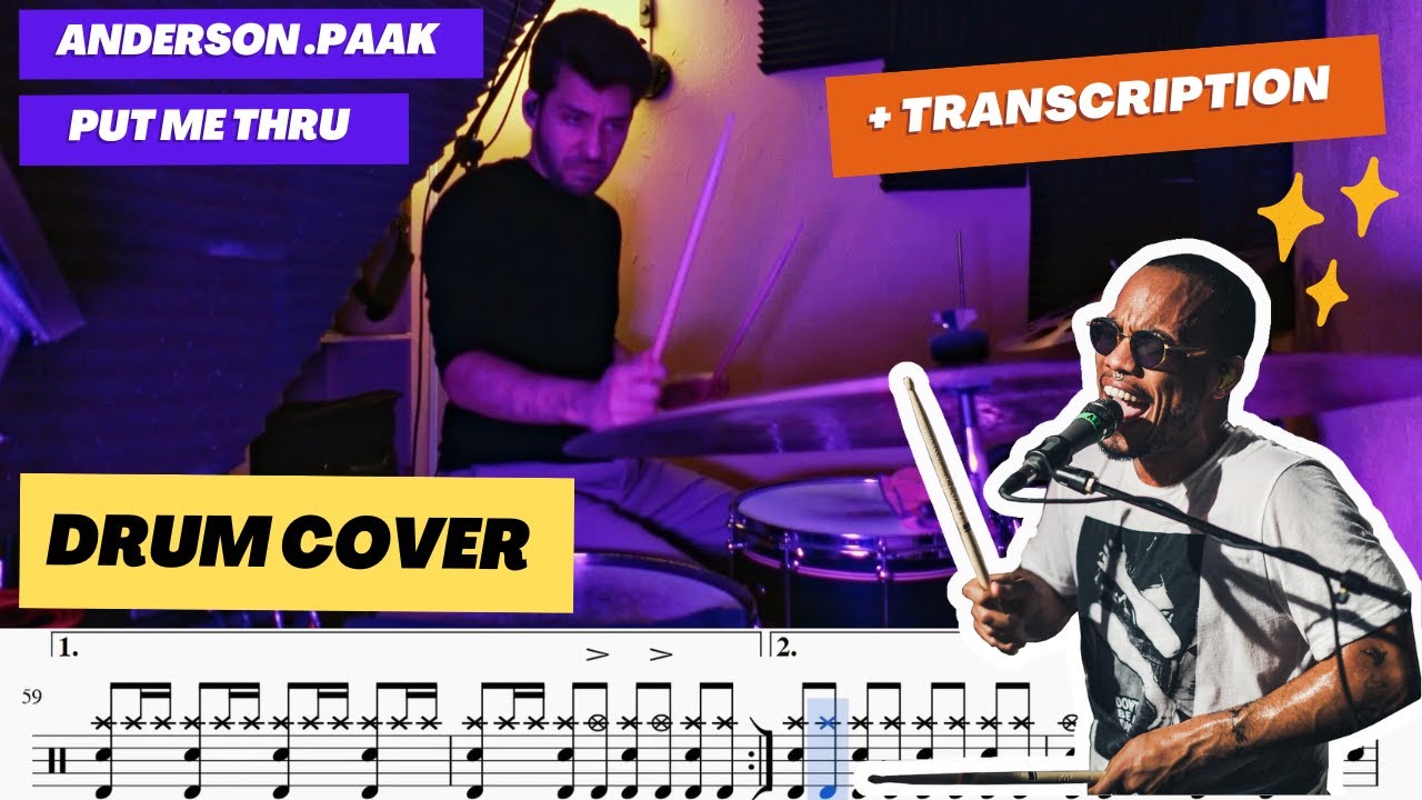 Drum Cover - Put Me Thru - Anderson .Paak (Rock Revival Showroom Sessions) + Transcription