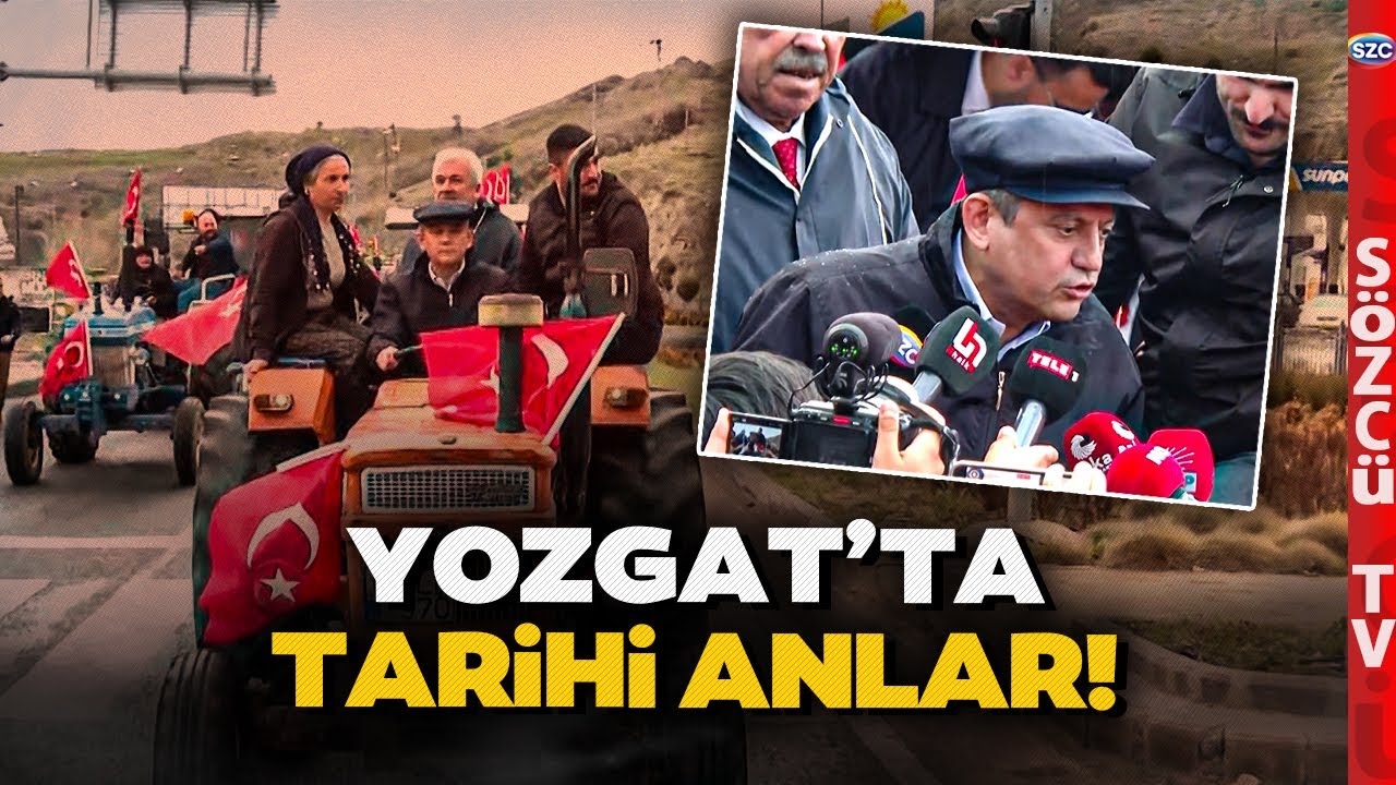 Yozgat'ta Tarihi Anlar! Özgür Özel'e Miting Öncesi Görkemli Karşılama! Traktörle Mitinge Gitti