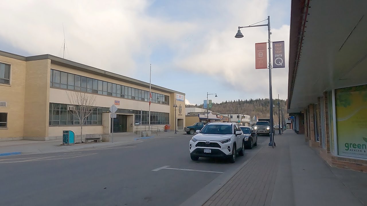 Quesnel BC Canada's Downtown - Walking in the City - Early Evening Life
