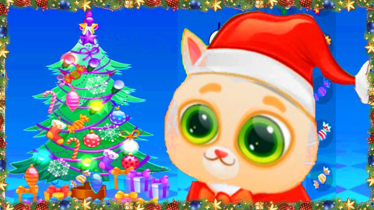 КОТЕНОК БУБУ 🐱 Дед Мороз 🎅наряжает елку 🎄на Новый Год - игровой мультик для малышей видео #ИГРУЛЯ