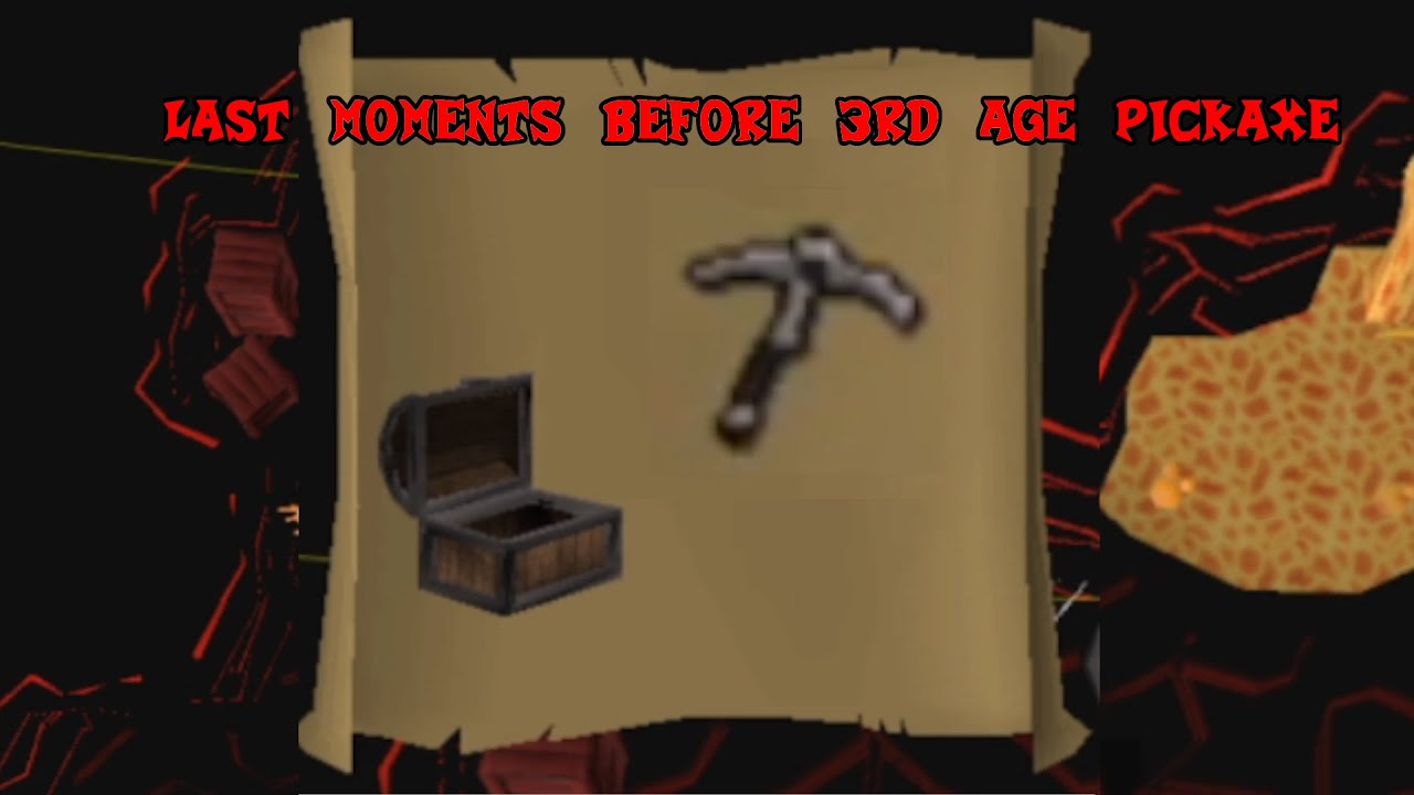 OSRS - Last moments before getting 3rd age pickaxe from master clue #68