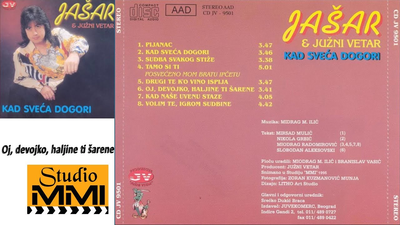 Jasar Ahmedovski i Juzni Vetar -  Oj, devojko haljine ti sarene (Audio 1995)
