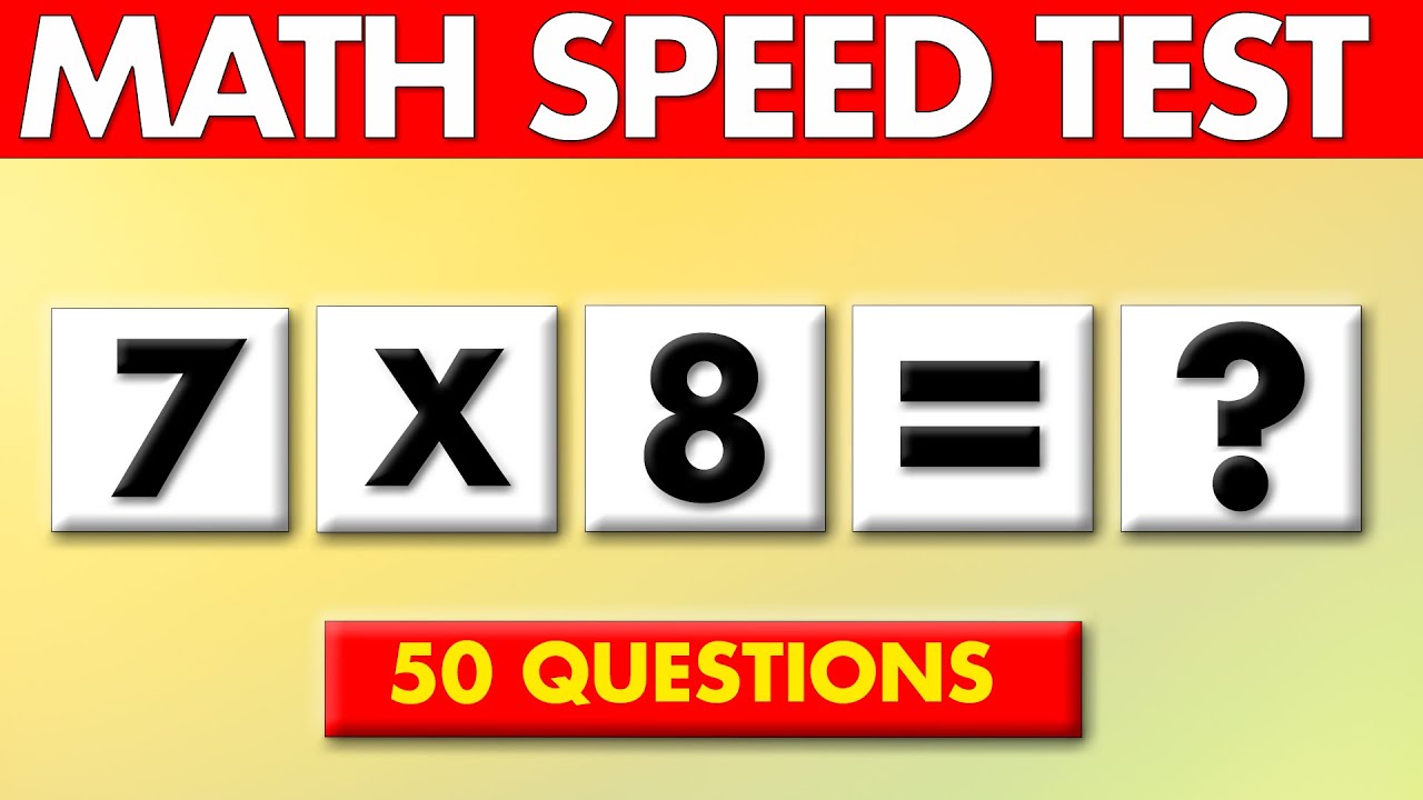 Math Speed Test - EASY LEVEL | Human Calculator Challenge