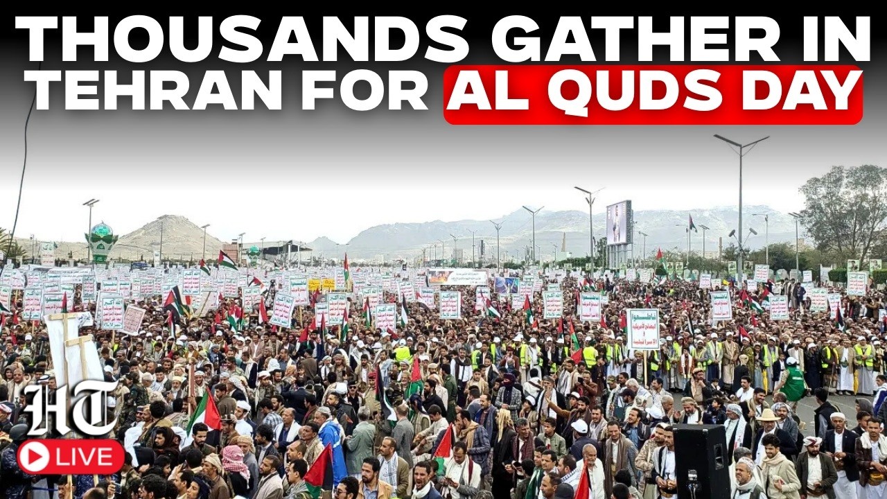 LIVE: Massive Rally In Tehran To Mark Al Quds Day On 14th Day Of US-Israeli Strikes Against Iran