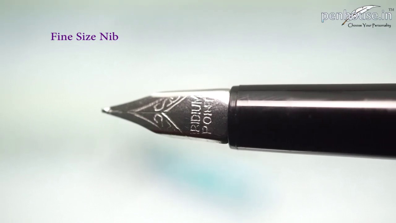 Bril Model: 14171 C.F.P-107 Black color body with blue color cap fine tip cartridge fountain pen
