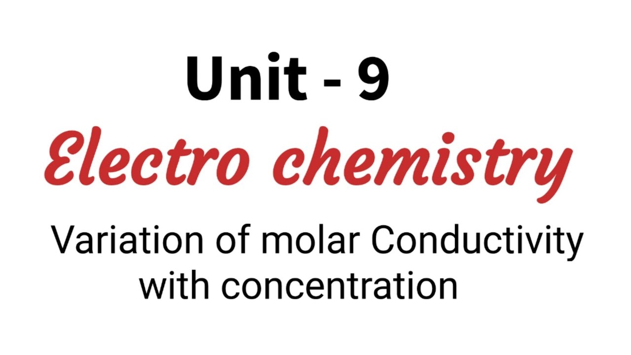 Variation of molar Conductivity with concentration / Electro chemistry / TN class 12 chemistry