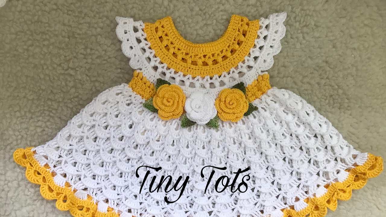 Vestido de crochê “Flores” parte 1/2 (parte 2 na descrição 👇👇)