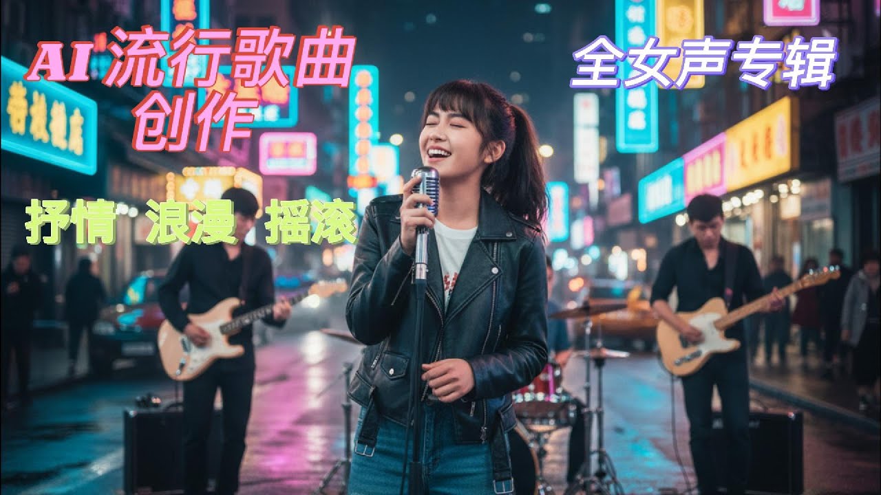 【AI流行歌曲创作】全女生专辑  抒情浪漫摇滚风
