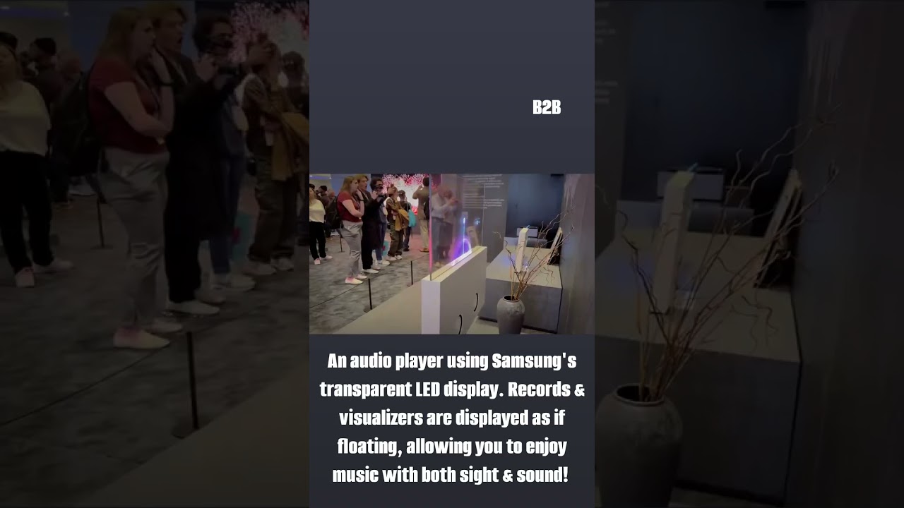 "Wow." Factor: Music You Can See: Floating Visualizers on Samsung Transparent LED