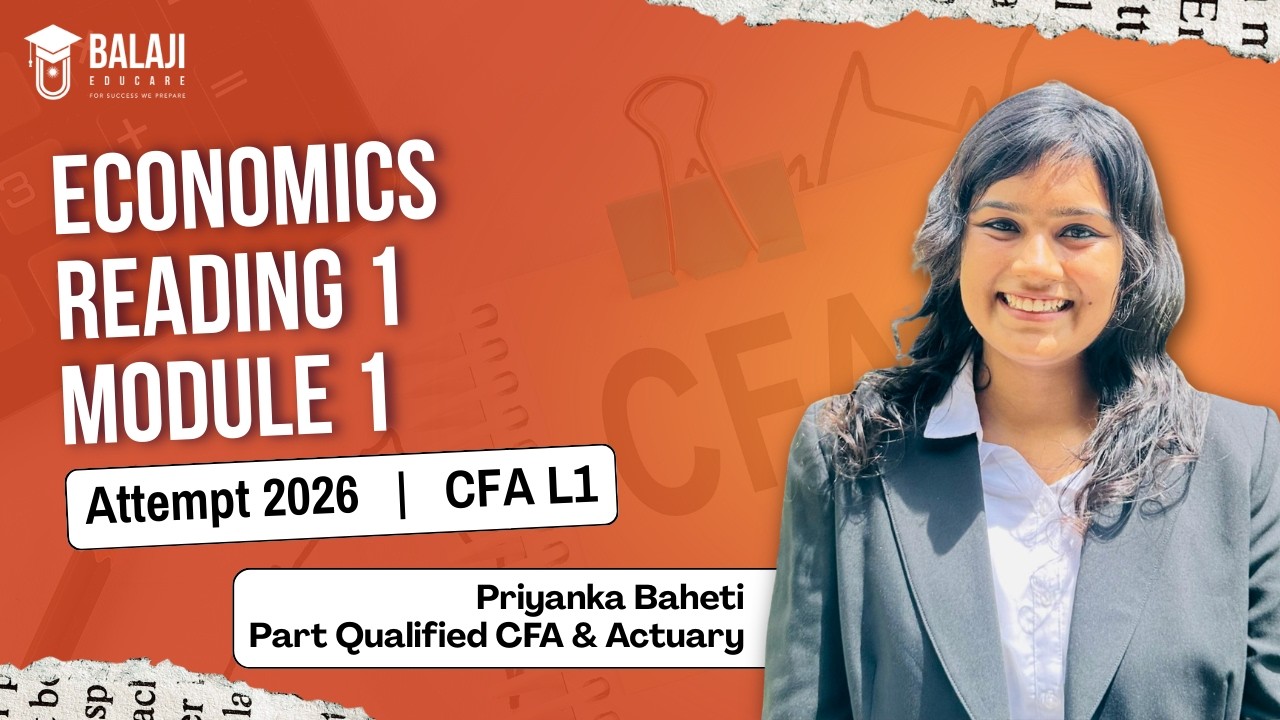 Economics Reading 1 Module 1 | CFA L1 2026 by Priyanka Baheti Maam