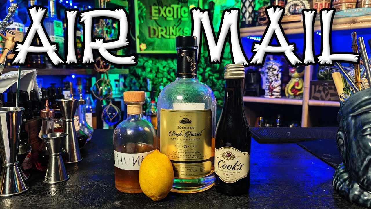 The Air Mail Cocktail - Rum, Bubbles and Honey - TIki Tuesday & Fall of Fizz LIVE!!!!
