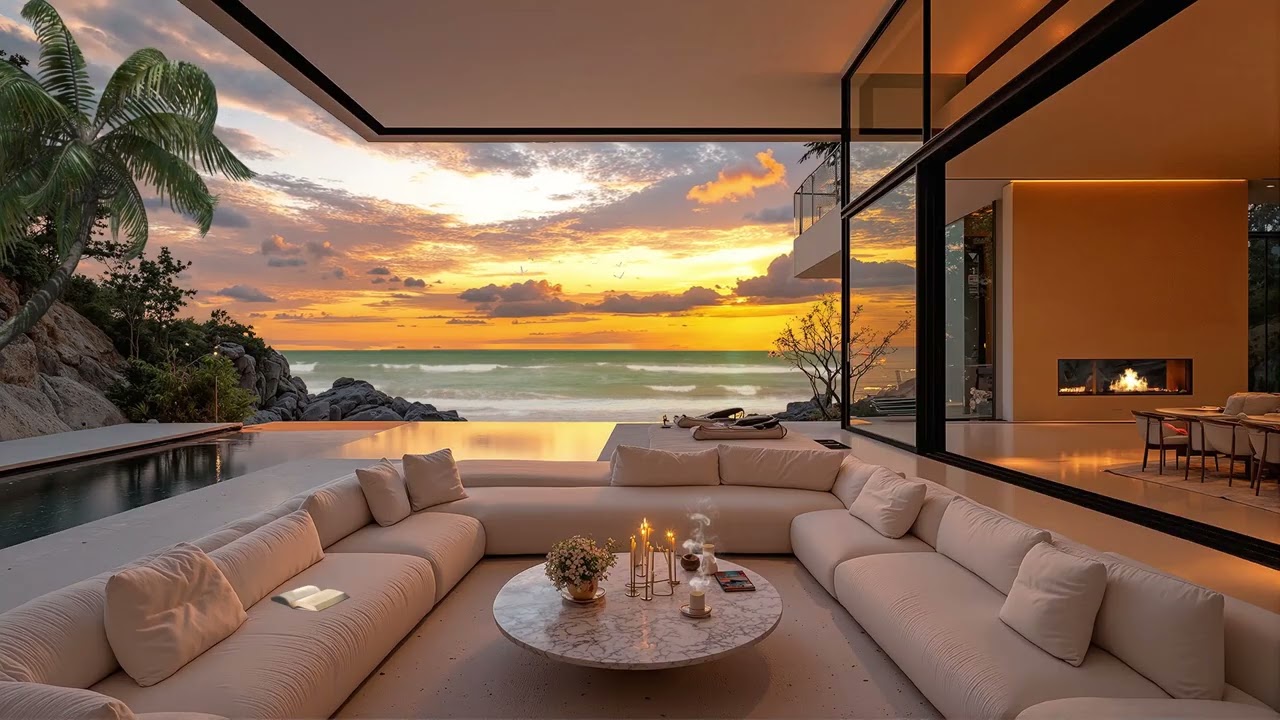 Sunset Ocean Retreat Lounge ✨ Chill Bossa Nova for Creativity, Focus & Calm Inspiration