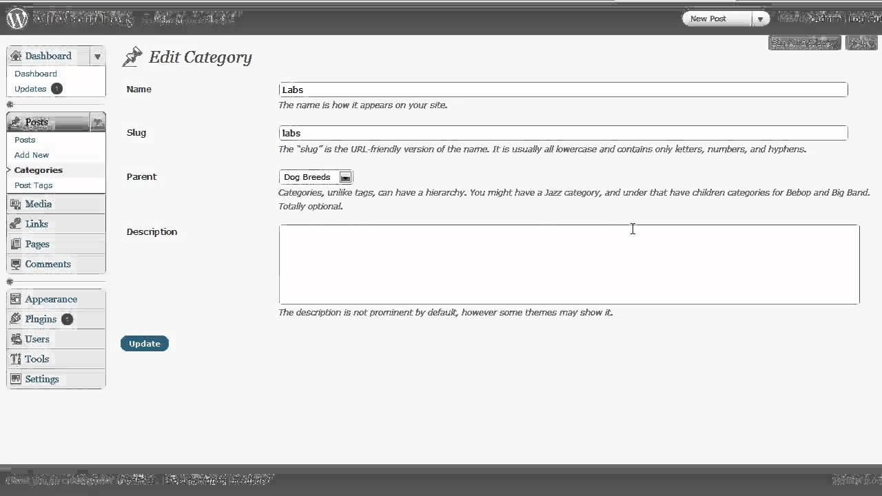 Learn Wordpress Tutorials - Parent And Child Categories