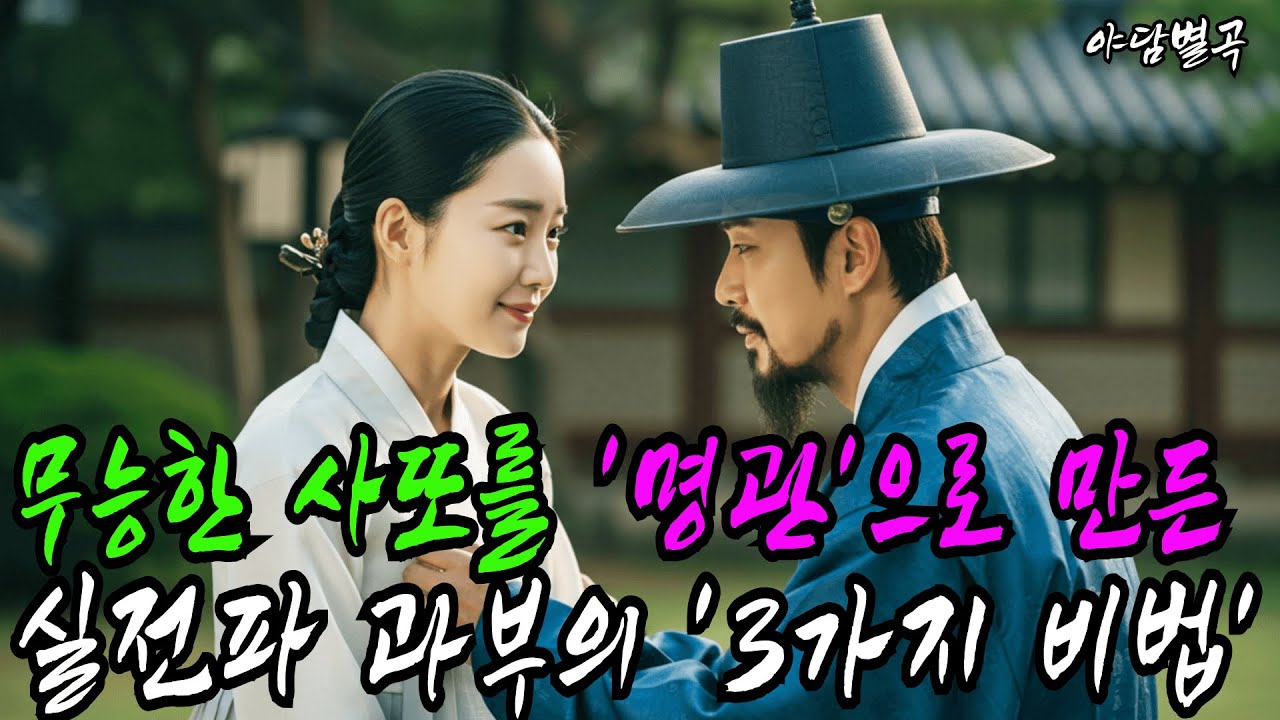 (야담별곡 20화) 무능한 사또를 명관으로 만든 실전파 과부의 3가지 비법(야담,민담,설화,조선시대이야기,전통이야기)