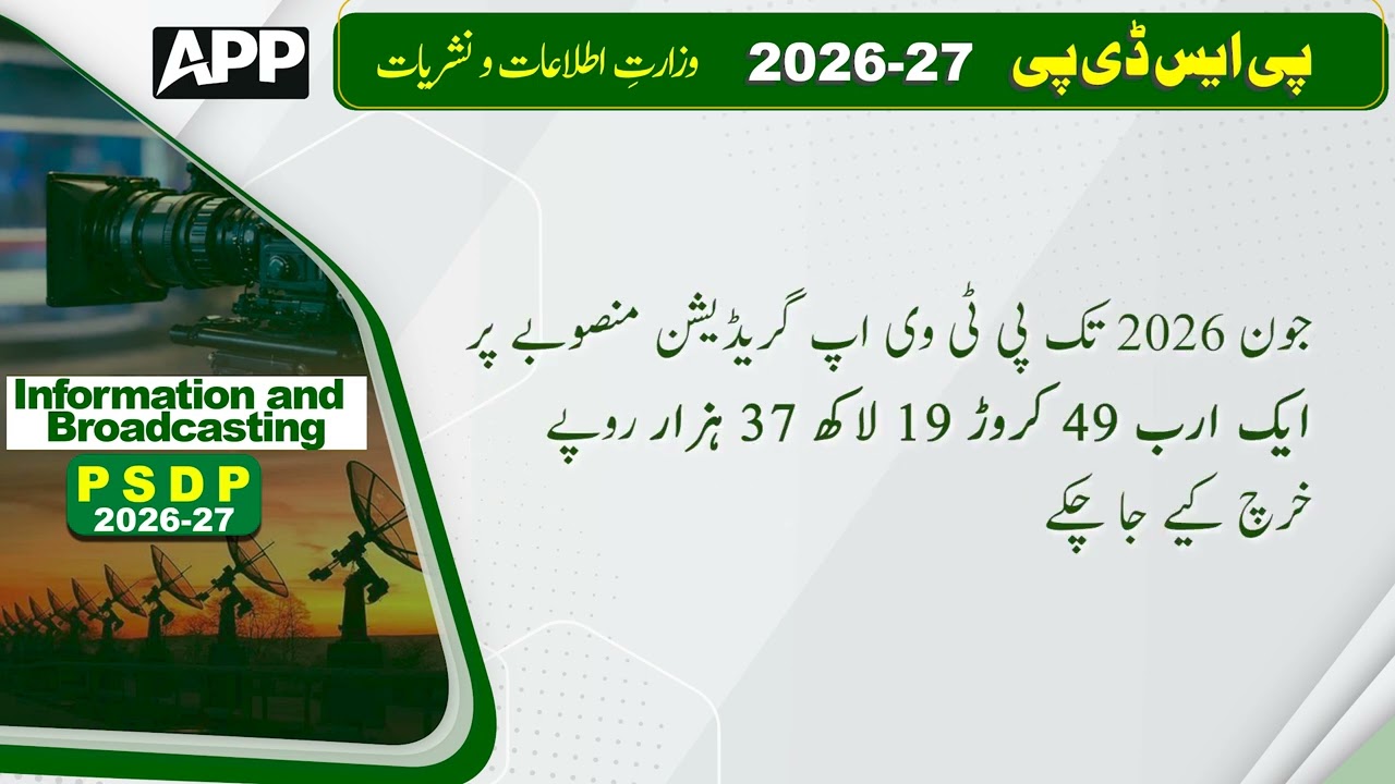 PSDP Allocation for Ministry of Information & Broadcasting | Budget 2026 | Finance Minister | APP