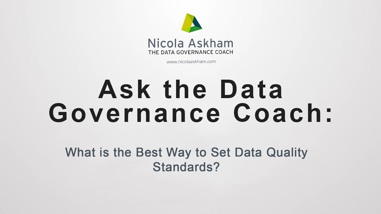 What is the best way to set data quality standards?