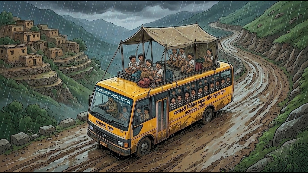 90s Rainy School Trip ❤️ | Bachpan Ki Woh Yaadgaar Yaadein | Ghibli Style Nostalgia