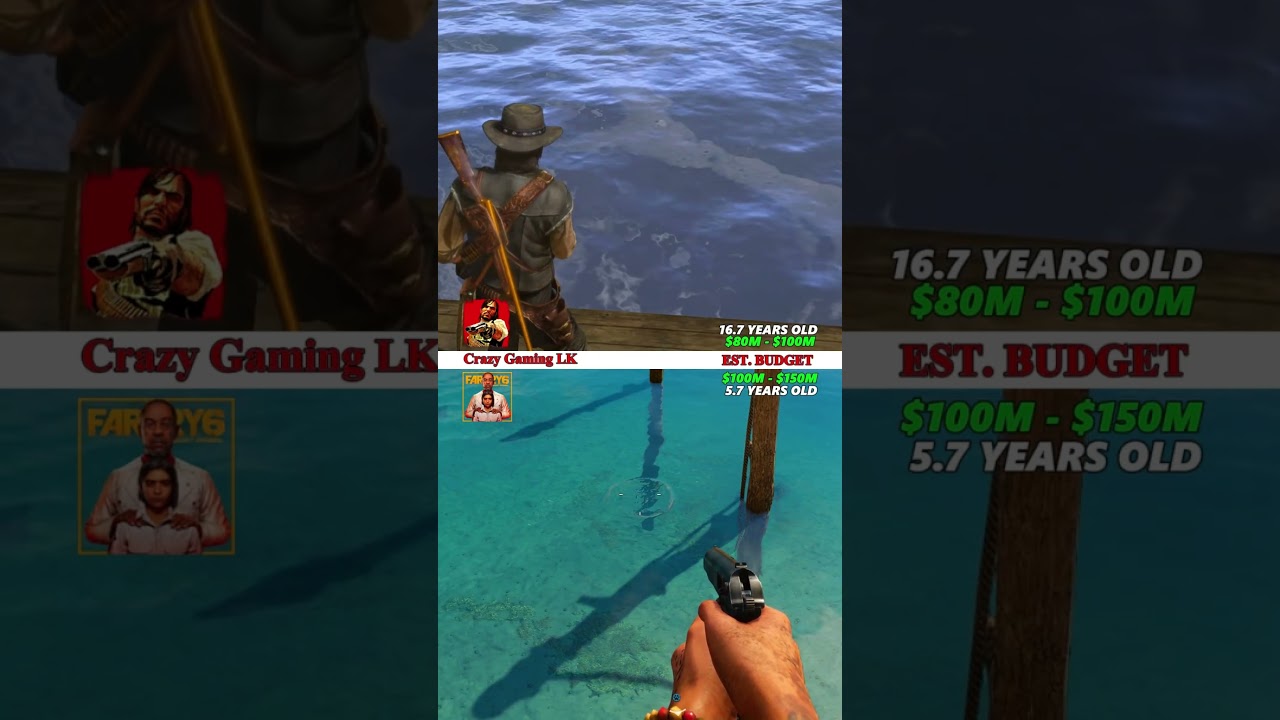 RDR1 vs Far Cry 6 | Water Shooting 🌊🔫 #shorts
