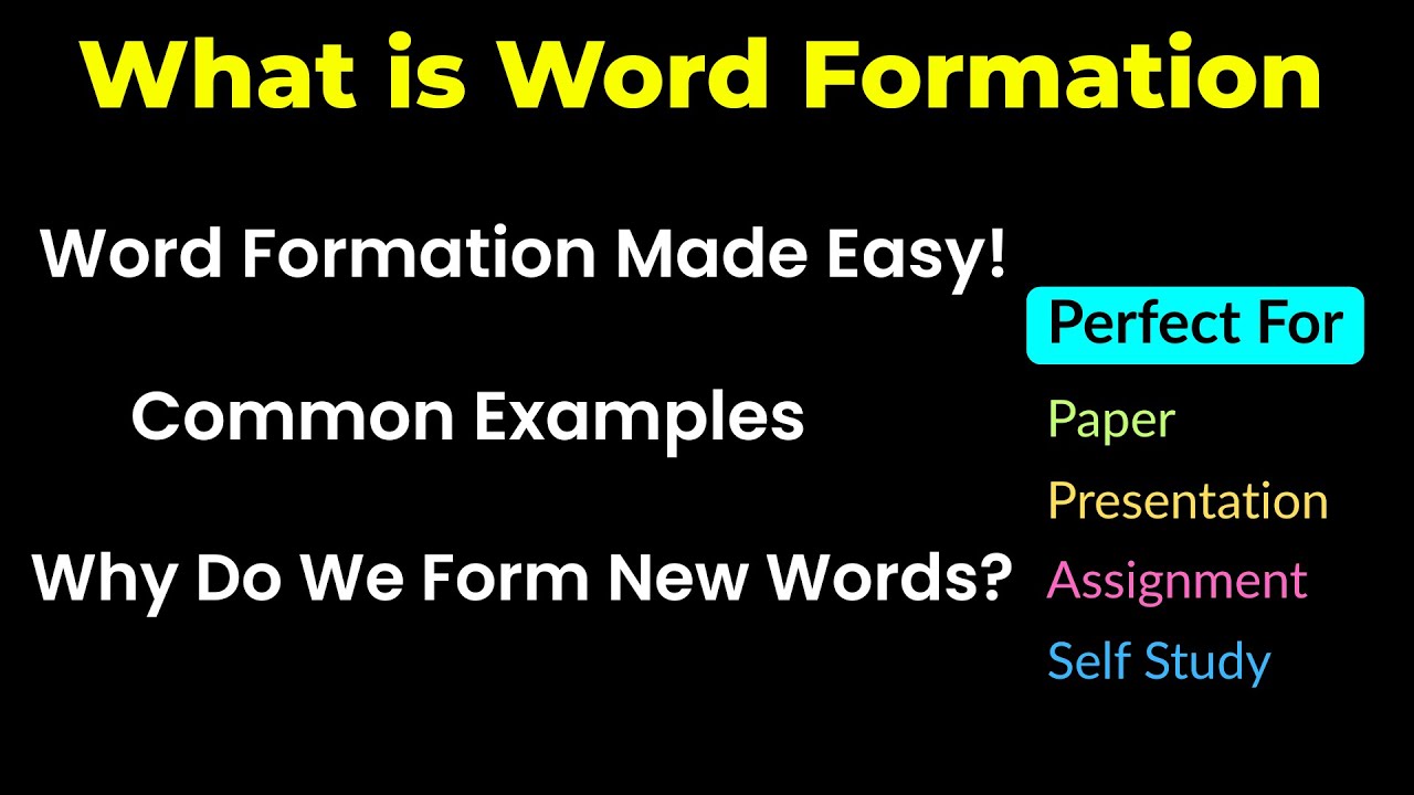 Word Formation in English |Linguistics | Examples & Importance | Explained