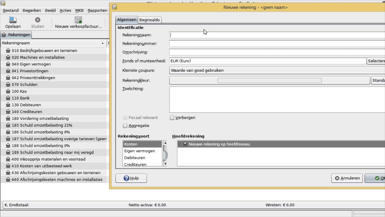 Gratis Boekhoudprogramma (geen Excel) in 3 stappen. ZZP en Eenmanszaak administratie. GnuCash