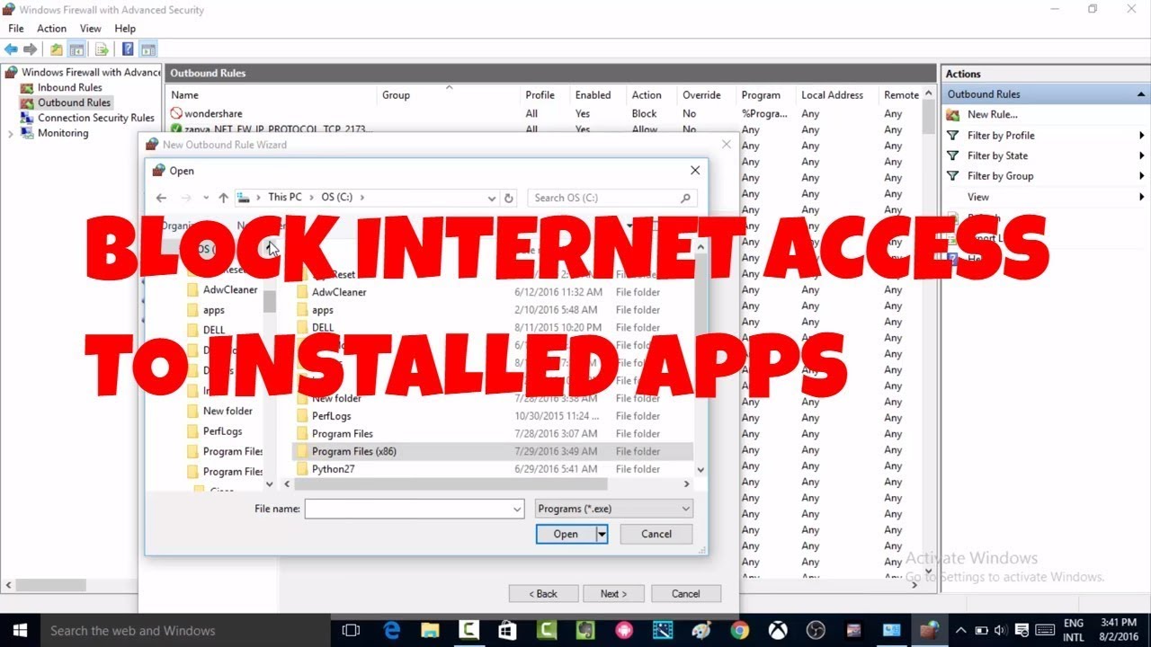 How to Prevent a program From Accessing Internet  In Computer | Just IT Tricks