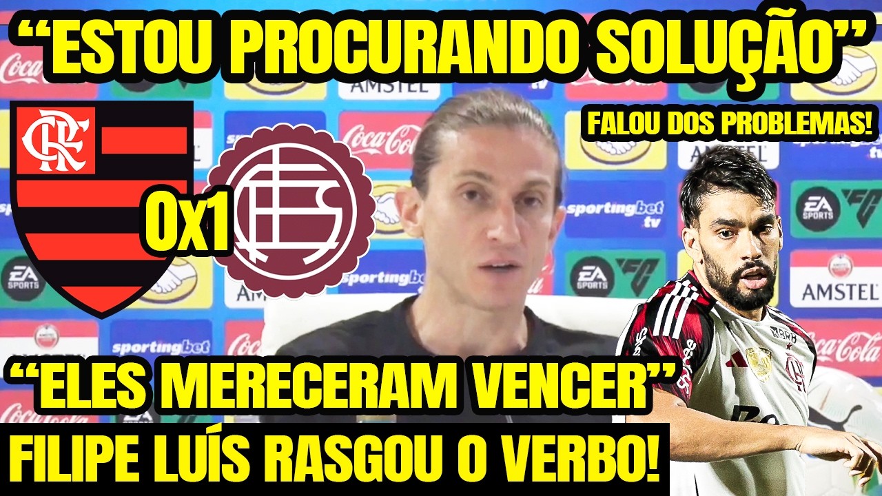 “TO PROCURANDO UMA SOLUÇÃO” FILIPE LUIS RASGA O VERBO SOBRE PROBLEMAS DO FLAMENGO! COLETIVA MENGÃO