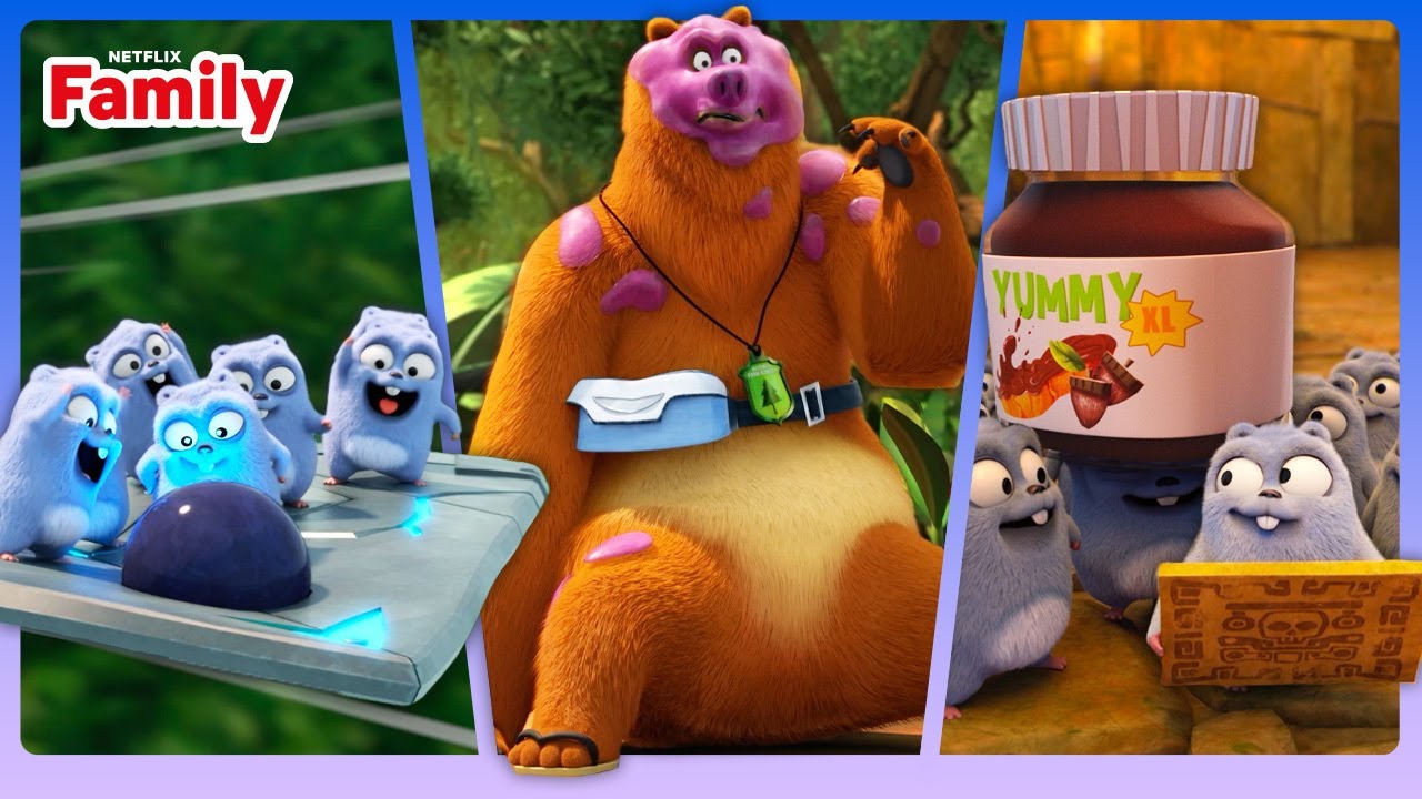 5+ Minutes of CHAOS from Grizzy and the Lemmings | Netflix Family