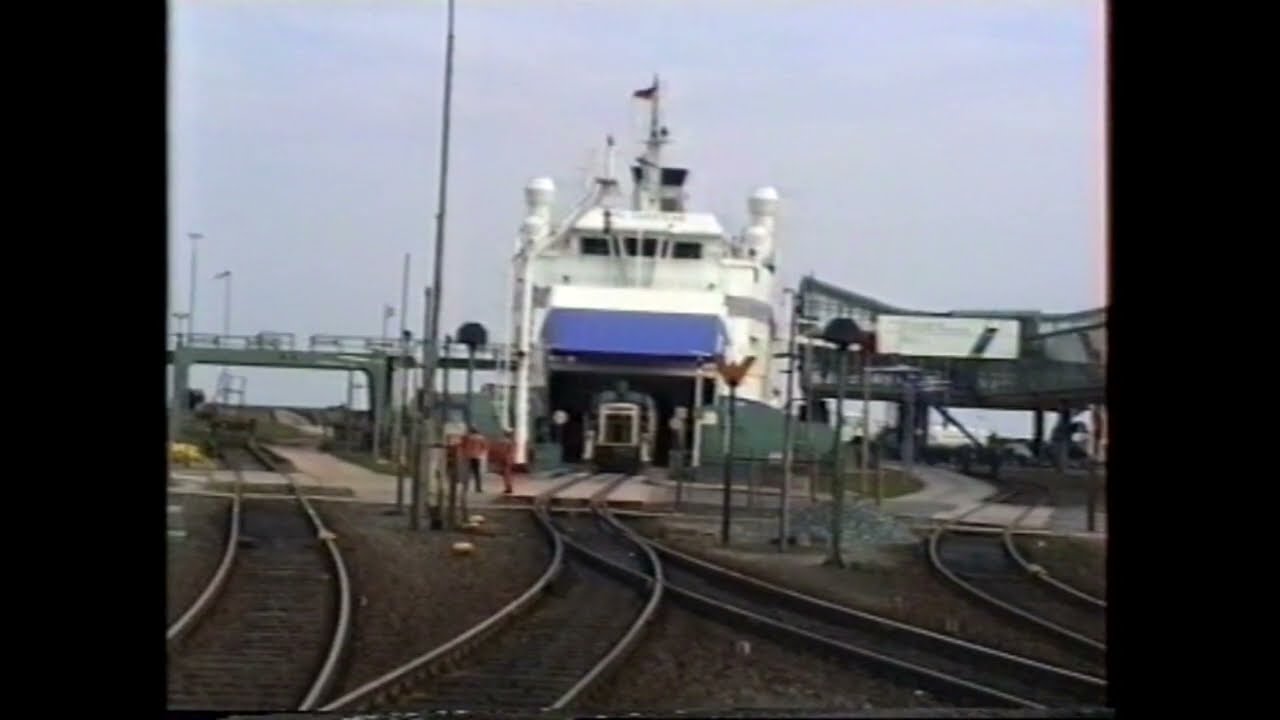 Fernverkehr auf der Vogelfluglinie 1992 (Fehmarnsundbrücke und Fährbahnhof Puttgarden)