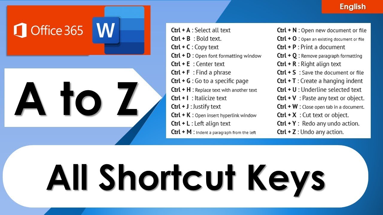 Все сочетания клавиш от А до Я в MS Word 365 | Полезные сочетания клавиш в Word | Все сочетания к...