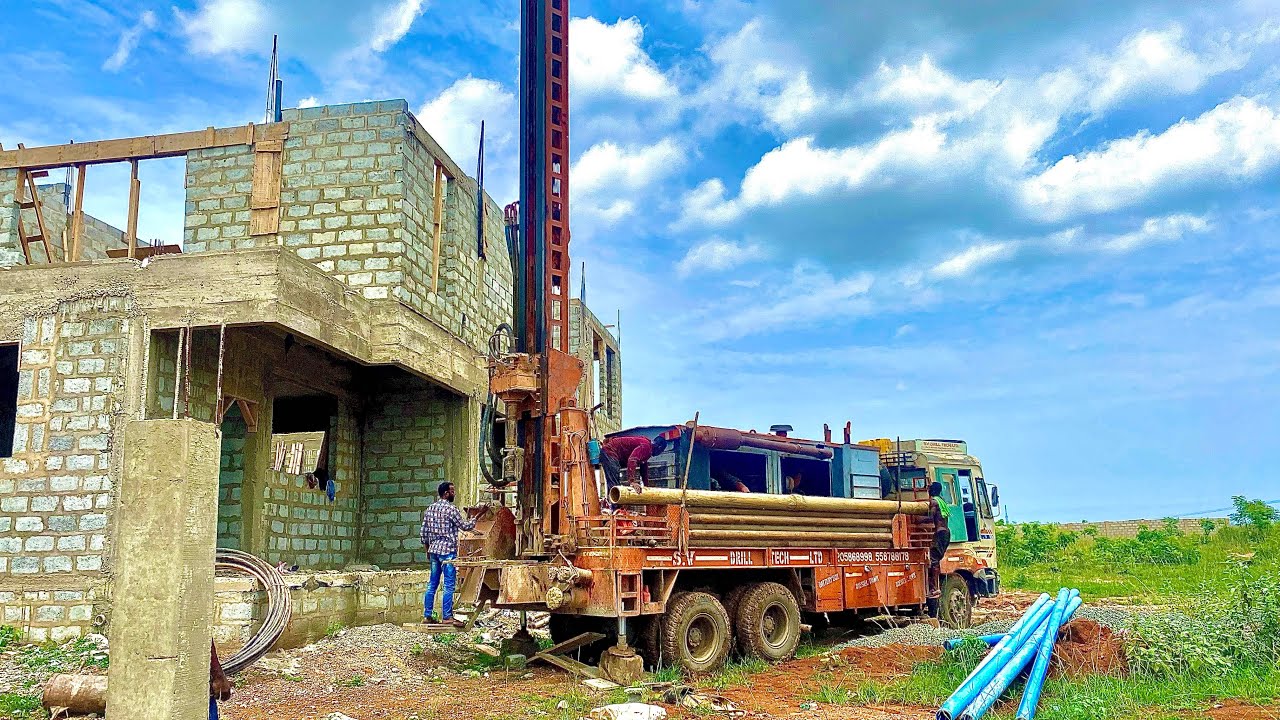 Checkout this borehole drilling at a new site-Building in Ghana 🇬🇭