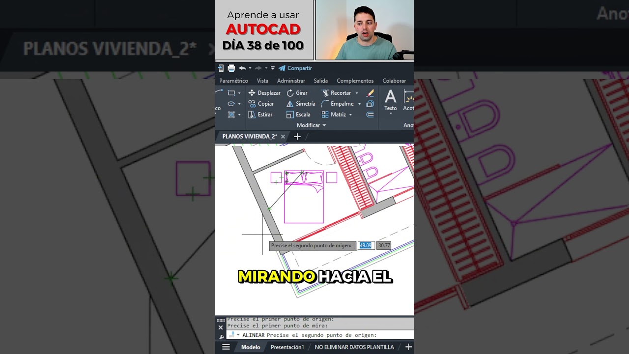 C&oacute;mo Usar el Comando ALINEAR en AutoCAD