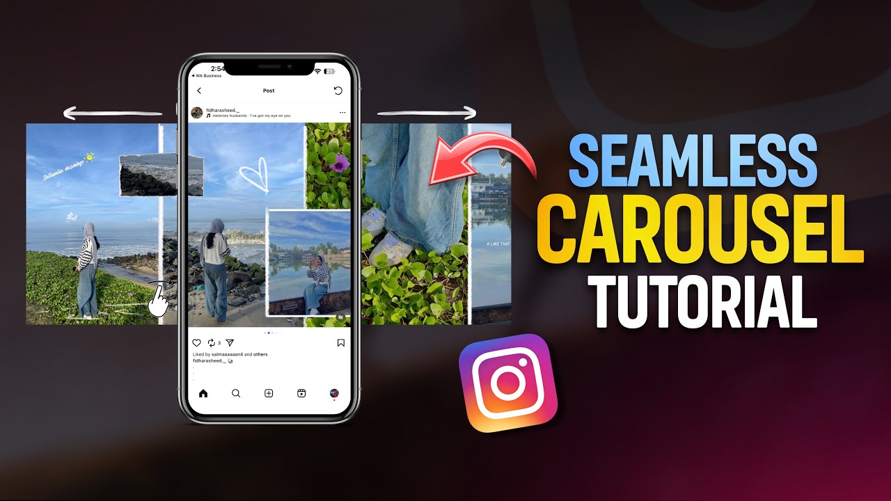 HOW TO CREATE SEAMLESS INSTAGRAM SWIPE POST | SEAMLESS CAROUSEL PHOTO EDITING USING MOBILE PHONE