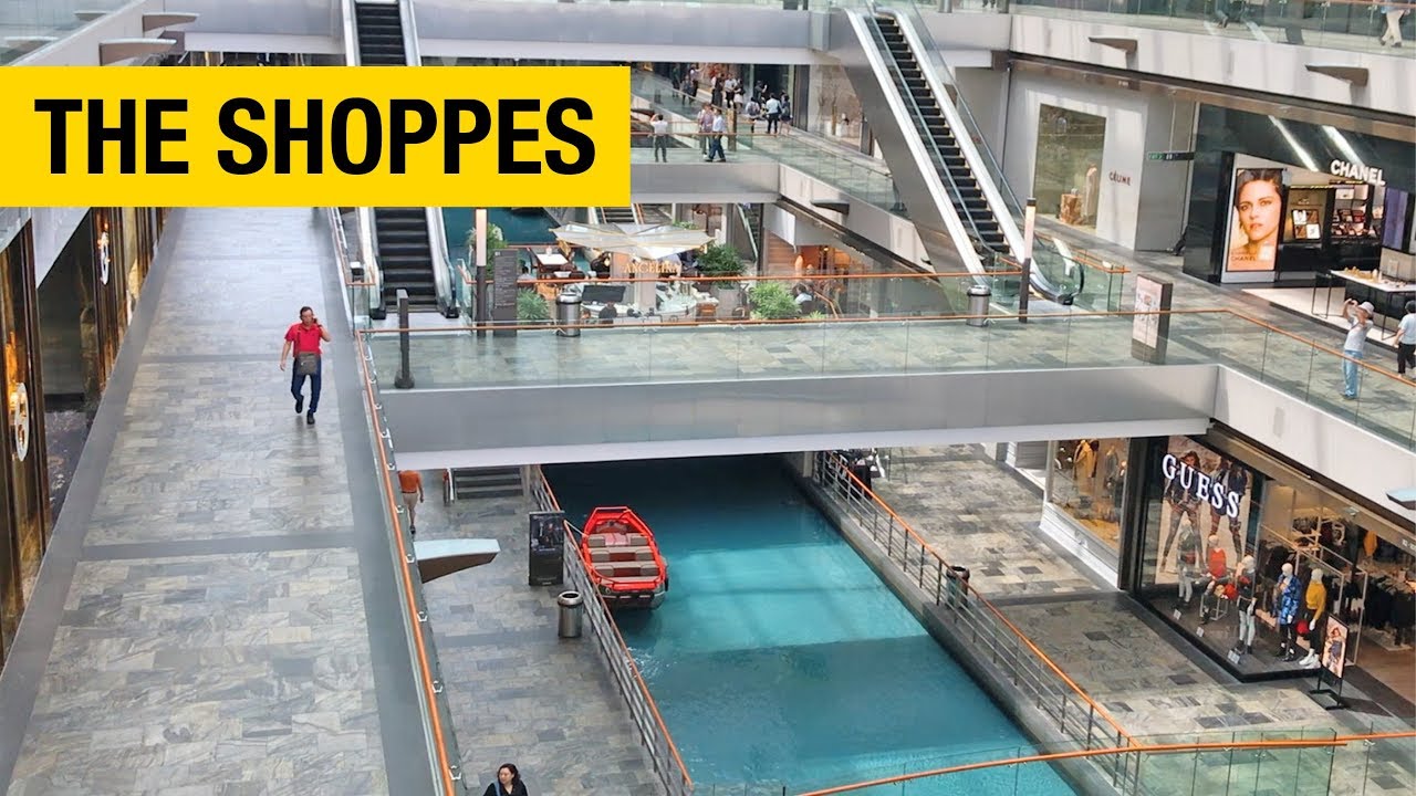 Shopping Mall with Indoor Canal: The Shoppes at Marina Bay Sands