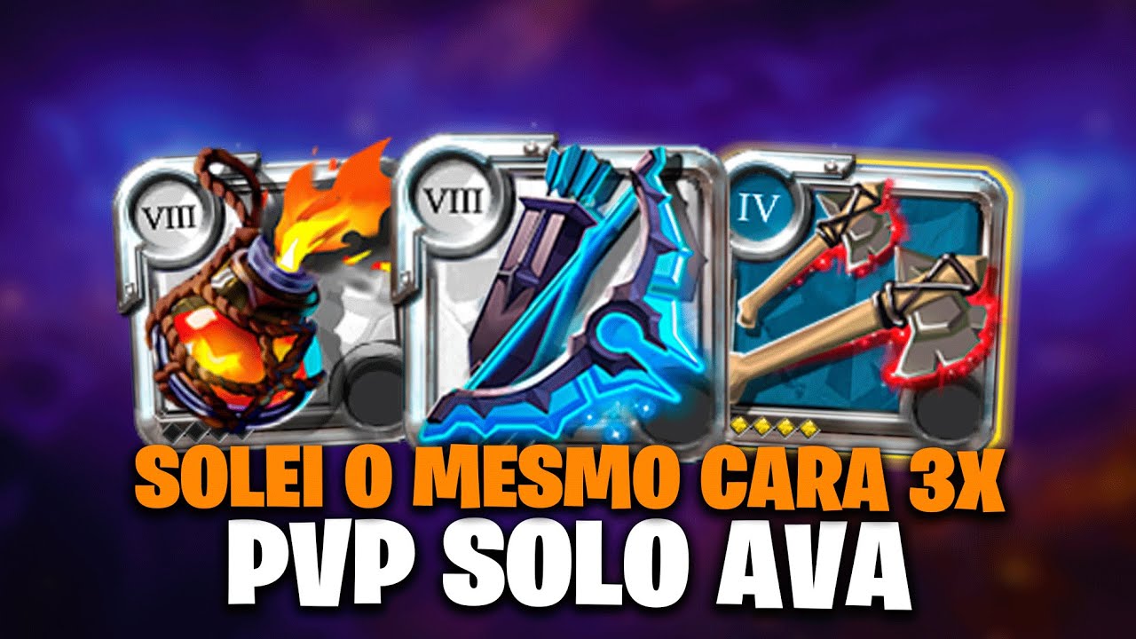 PVP SOLO AVA Solei o mesmo cara 3x Patas de Urso e Arco De Cristal ⚔️🔥Albion Online