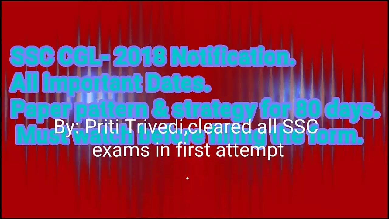 SSC CGL Notification-2018.