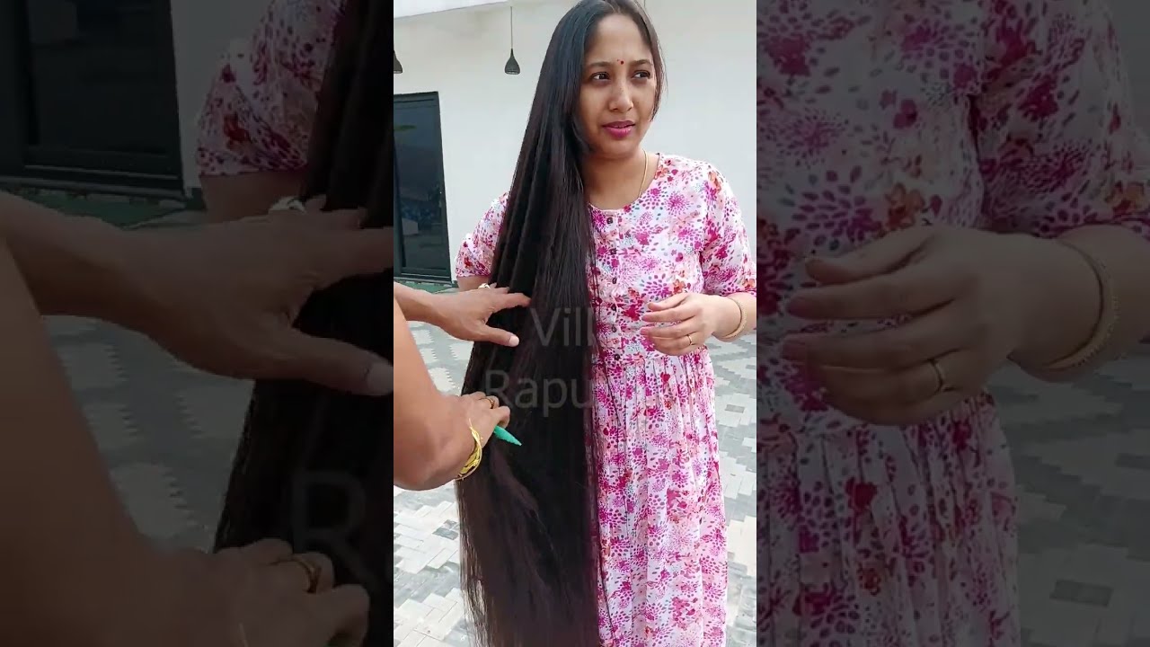 Long hair rapunzel hairplay by Husband | hairplay | hair combing | hair pulling | bun drop
