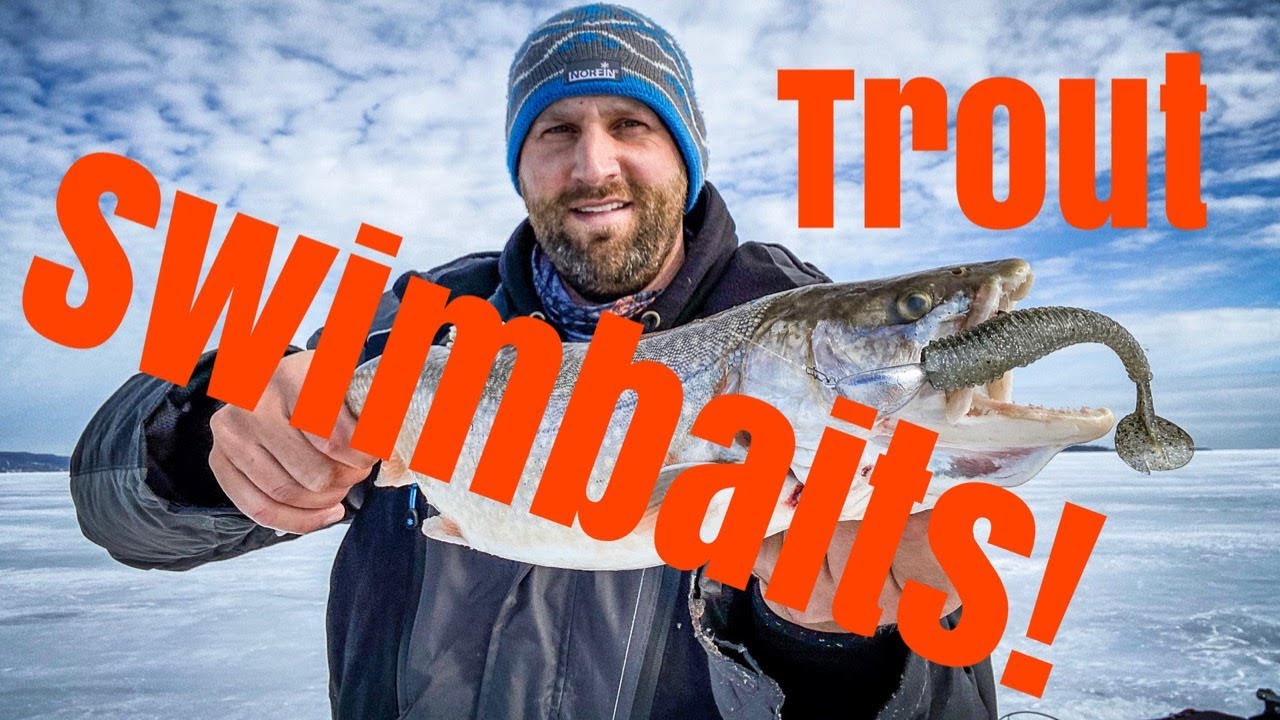 Ice Fishing Lake Trout and Splake on Chequamegon Bay Lake Superior (Swimbait Secrets!)