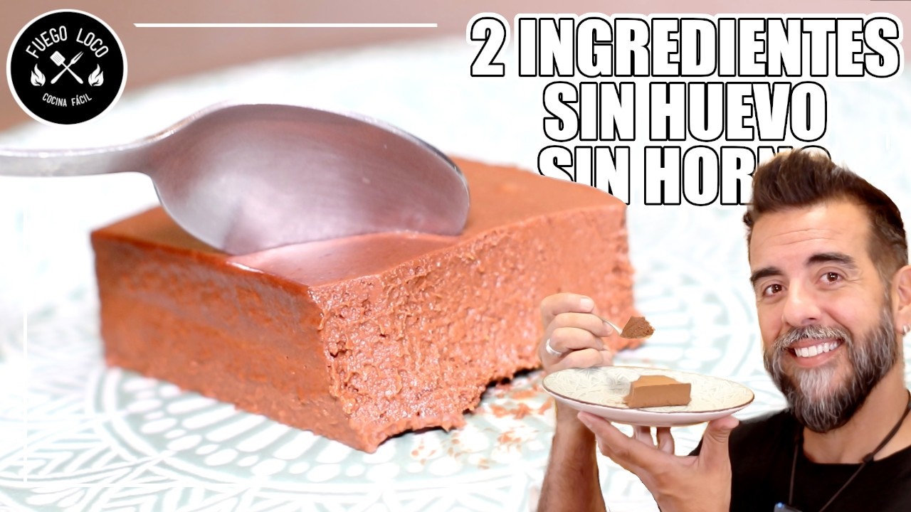 &iexcl;Solo 2 INGREDIENTES! MOUSSE de CHOCOLATE Sin Horno, Sin Gelatina, Sin huevo!