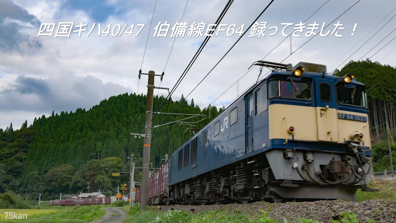 四国のキハ40/47   伯備線 EF64録ってきました！  2025年9月【4K】