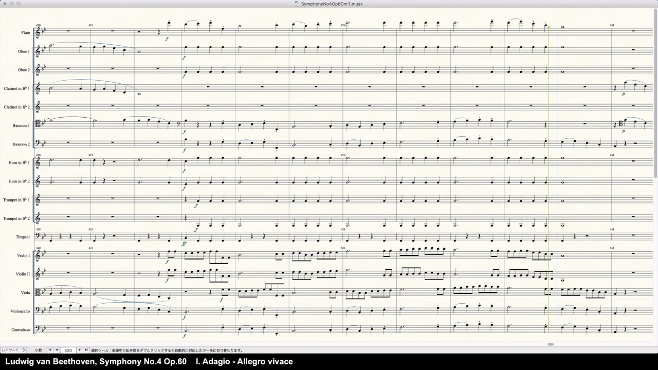 Beethoven Symphony No.4 Op.60 - Programed in Finale 2014 by pkmtKuma