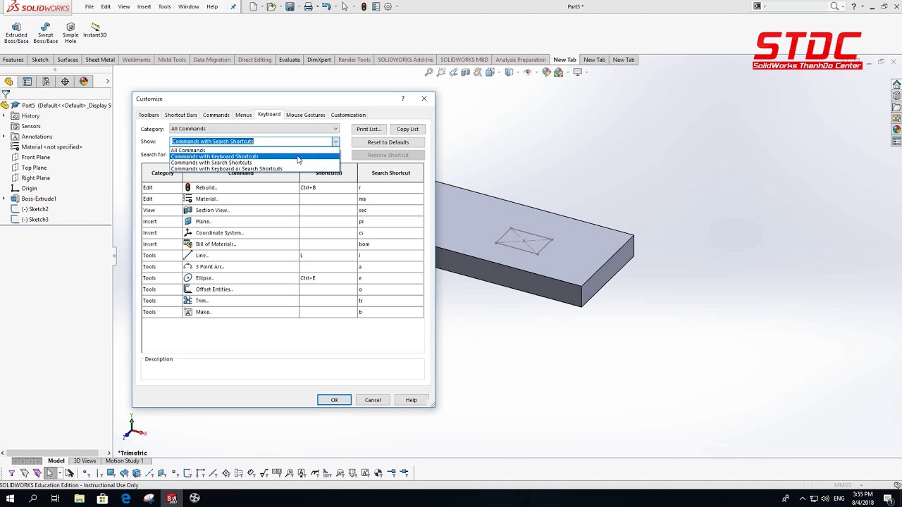 Một số cách cài đặt trong Solidworks giúp tăng tốc quá trình thiết kế