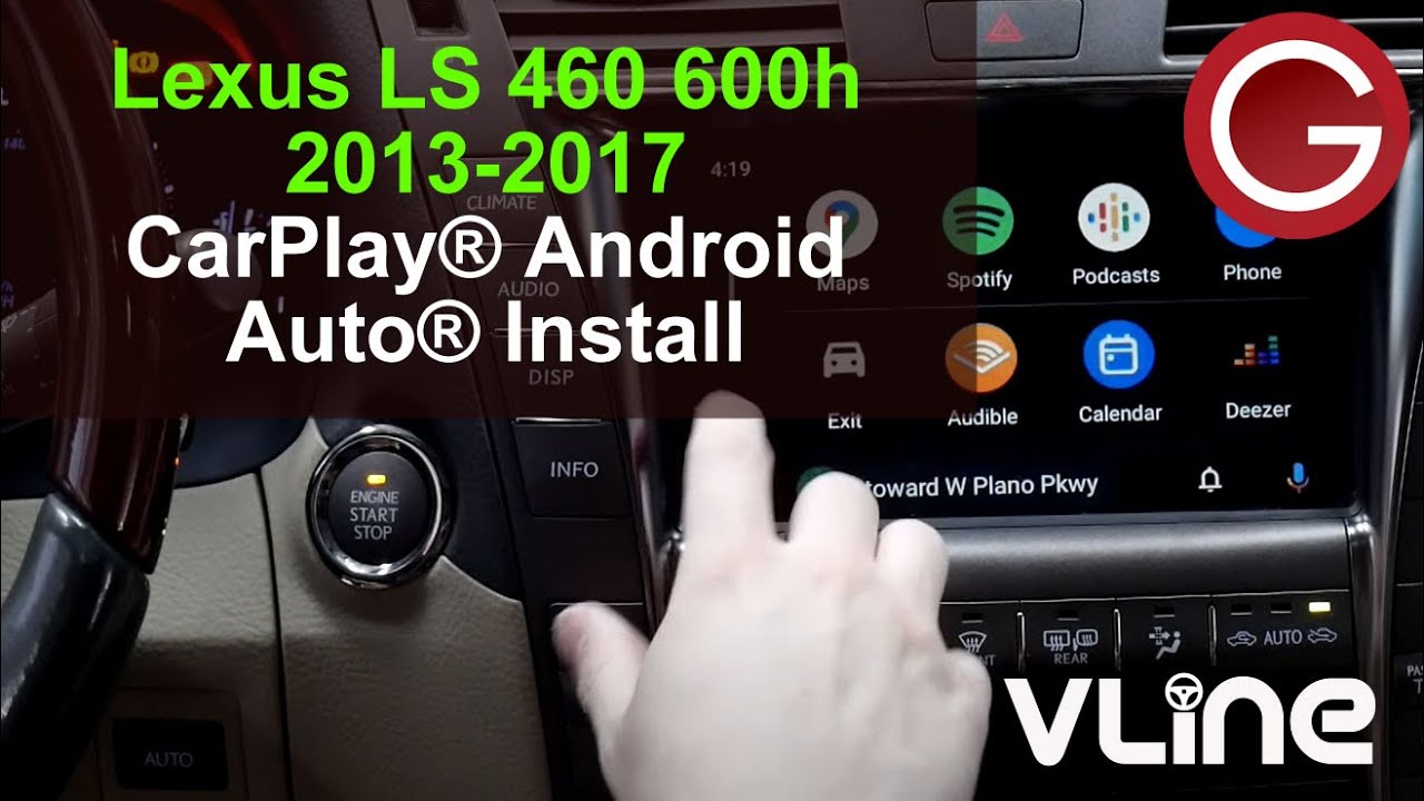Lexus LS 460 600h 2013 2014 2015 2016 2017 VLine CarPlay Android Auto Install Stereo Removal - LEX78