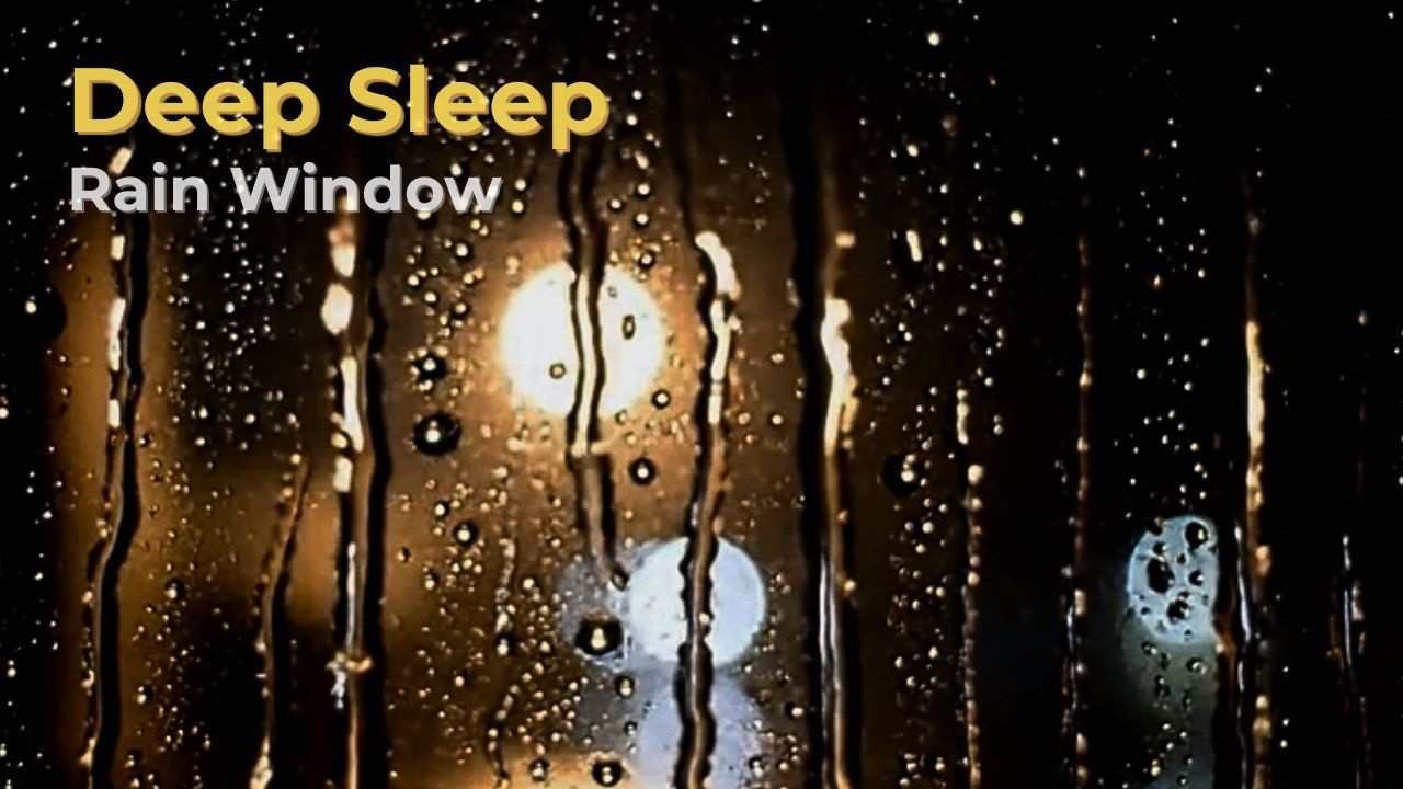 #154 Heavy Streetlight Rain on Window at Night | Rain Sounds for Sleep | Pink Noise | 3 Hours