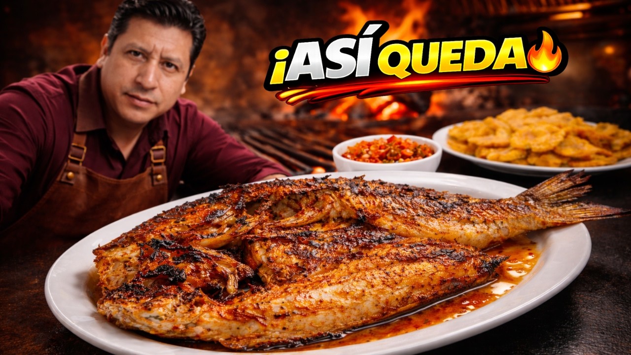 Este pescado asado a la parrilla quedó tan jugoso que nadie habló en la mesa