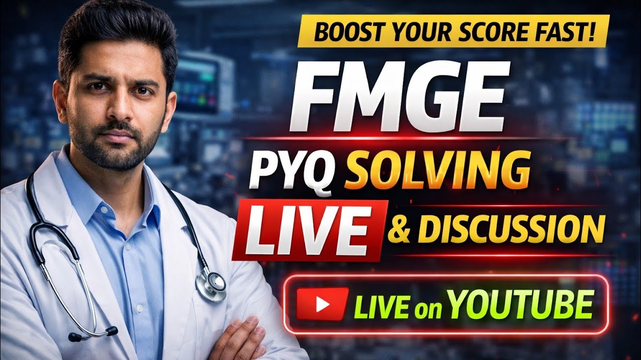 FMGE PYQ Solving Live | FMGE Previous Year Questions Discussion |NEET PG Preparation  | Dr Shubham