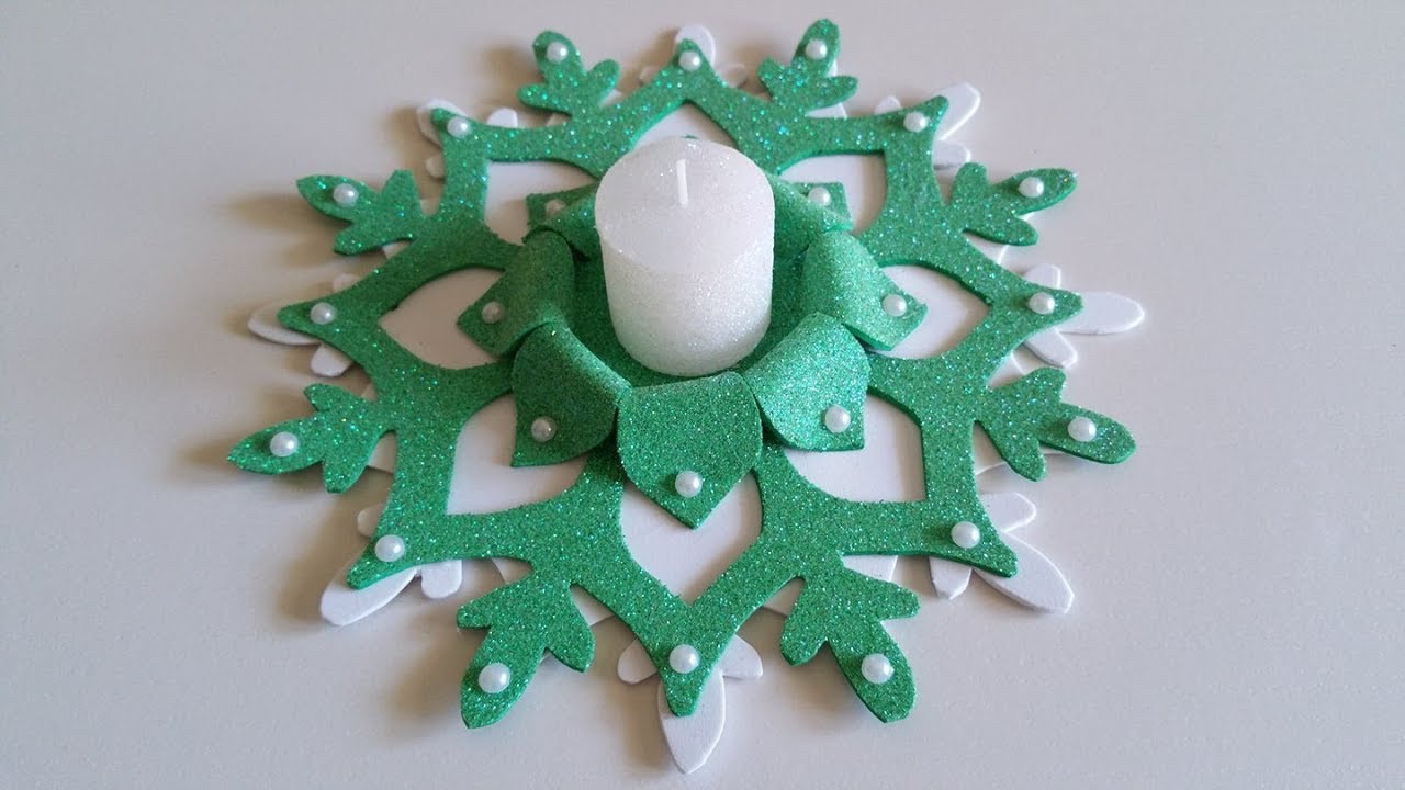 DIY: Portacandele Natalizi in gomma crepla e  feltro