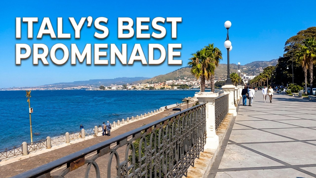 Walk with me! At the beautiful coastline of Reggio Calabria, Italy